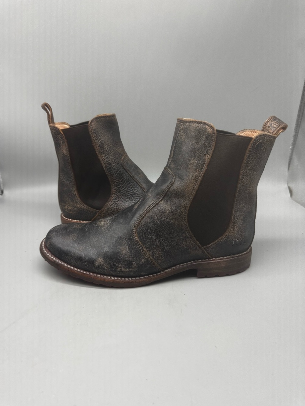 Bed Stu Womens Yurisa Ankle Booties US 8.5 M EU 39 Black Distressed Leather